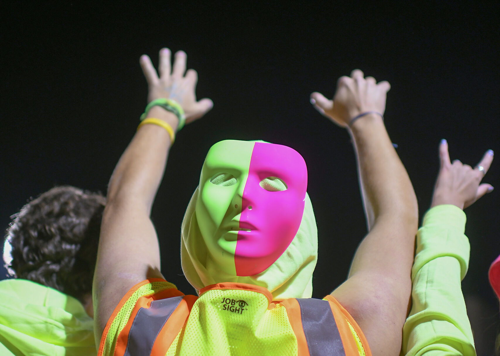 Spectators for Rock Bridge cheer during Providence Bowl
